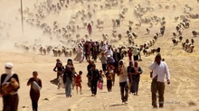 Refugees In The Middle East Desert